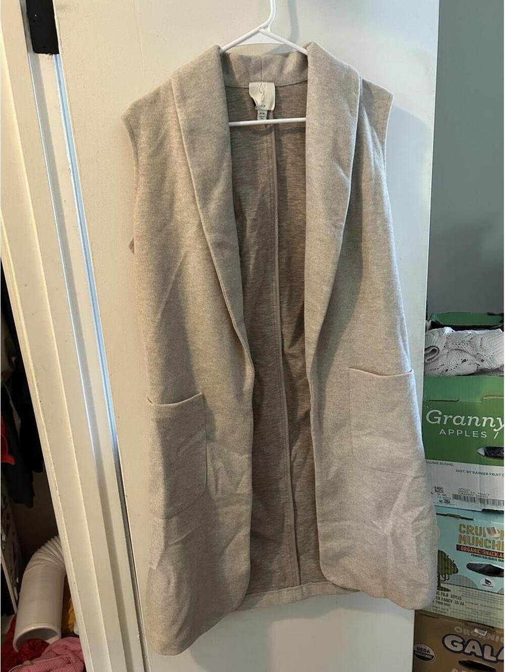 Joie gray longline vest style cardigan in size M